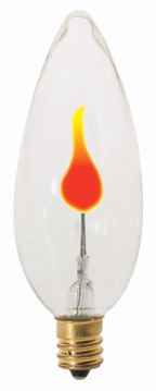 Picture of SATCO S3659 3W FLICKER CAND Clear Incandescent Light Bulb