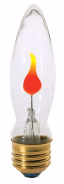 Picture of SATCO S3660 3W Torpedo Standard Clear FLICKER Incandescent Light Bulb