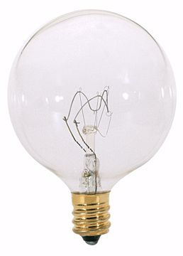 Picture of SATCO S3727 25W G16 1/2 CAND CLEAR Incandescent Light Bulb