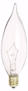 Picture of SATCO S3762 60W TT CAND Clear Incandescent Light Bulb