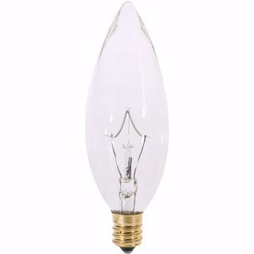 Picture of SATCO S3784 60W Torpedo CAND Clear Incandescent Light Bulb