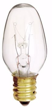 Picture of SATCO S3791 7W C7 CAND Clear Incandescent Light Bulb