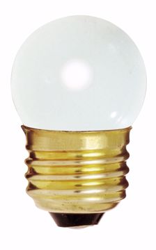 Picture of SATCO S3795 7 1/2W S11 Standard WHT Incandescent Light Bulb