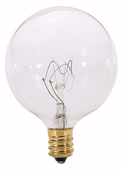 Picture of SATCO S3821 15W G16 1/2 CAND CLEAR Incandescent Light Bulb