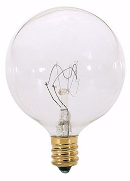 Picture of SATCO S3822 25W G16 1/2 CAND Clear Incandescent Light Bulb