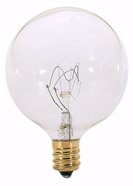 Picture of SATCO S3822 25W G16 1/2 CAND Clear Incandescent Light Bulb