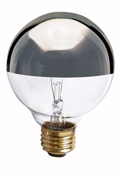 Picture of SATCO S3862 60W G25 SILVER CROWN Incandescent Light Bulb