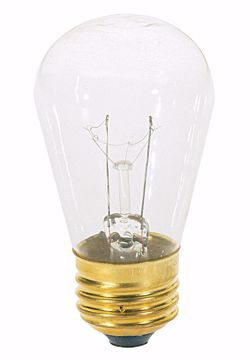 Picture of SATCO S3965 11S14 MED BASE CLEAR 130V Incandescent Light Bulb