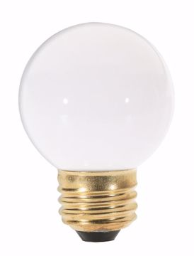 Picture of SATCO S4542 40W G16 1/2 WHITE MED BASE Incandescent Light Bulb