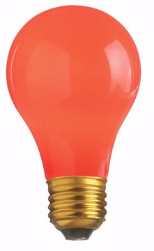 Picture of SATCO S4980 40W A19 CERAMIC RED 130V Incandescent Light Bulb