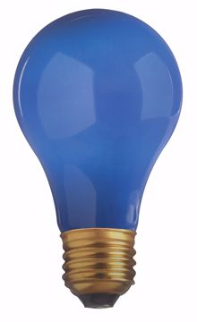 Picture of SATCO S4981 40W A19 CERAMIC BLUE 130V Incandescent Light Bulb