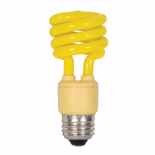 Picture of SATCO S5511 13T2/E26/BUG/120V/1BL YELLOW Compact Fluorescent Light Bulb