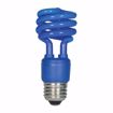 Picture of SATCO S5514 13T2/E26/BLUE/120V/1BL Compact Fluorescent Light Bulb