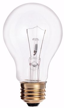 Picture of SATCO S6040 25W A-19 CLEAR 120 VOLT Incandescent Light Bulb