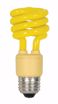 Picture of SATCO S7267 13T2/E26/BUG/120V  YELLOW Compact Fluorescent Light Bulb