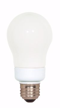 Picture of SATCO S7281 7A19/E26/2700K/120V  Compact Fluorescent Light Bulb