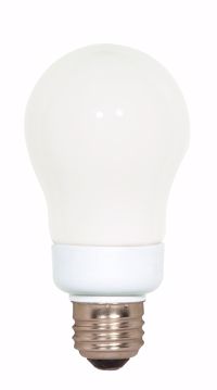 Picture of SATCO S7283 7A19/E26/5000K/120V  Compact Fluorescent Light Bulb