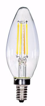 Picture of SATCO S8613 3.5W CTC/LED/27K/CL/120V LED Light Bulb