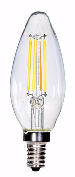 Picture of SATCO S9922 3.5W CTC/LED/27K/CL/120V LED Light Bulb