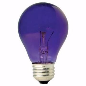 Picture of Ge 22731 25W A19 TRANS. PURPLE 120V Incandescent Light Bulb 6 Pack