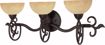 Picture of NUVO Lighting 60/047 Tapas - 3 Light - 24" - Vanity - with Tuscan Suede Glass