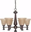 Picture of NUVO Lighting 60/100 Mericana - 6 Light - 26" - Chandelier - with Amber Water Glass
