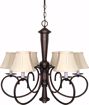 Picture of NUVO Lighting 60/101 Mericana - 6 Light - 27" - Chandelier - with Natural Linen Shades