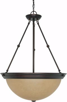 Picture of NUVO Lighting 60/1263 3 Light 20" Pendant with Champagne Linen Washed Glass