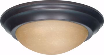 Picture of NUVO Lighting 60/1281 1 Light 12" Flush Mount Twist & Lock with Champagne Linen Washed Glass