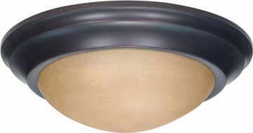 Picture of NUVO Lighting 60/1282 2 Light 14" Flush Mount Twist & Lock with Champagne Linen Washed Glass