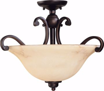 Picture of NUVO Lighting 60/1408 Anastasia - 3 Light Semi-Flush Dome with Honey Marble Glass