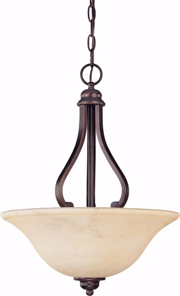 Picture of NUVO Lighting 60/1409 Anastasia - 3 Light Pendant with Honey Marble Glass