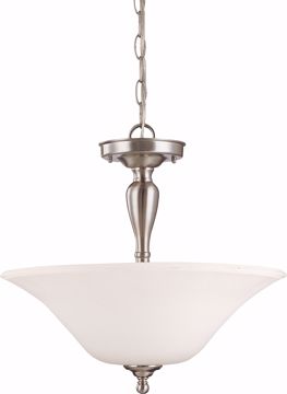 Picture of NUVO Lighting 60/1827 Dupont - 3 Light Semi Flush with Satin White Glass
