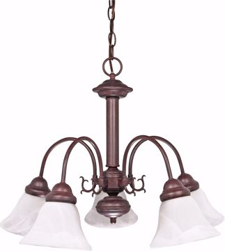 Picture of NUVO Lighting 60/183 Ballerina - 5 Light - 24" - Chandelier - with Alabaster Glass Bell Shades