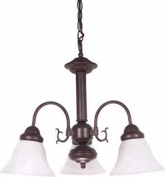 Picture of NUVO Lighting 60/184 Ballerina - 3 Light - 20" - Chandelier - with Alabaster Glass Bell Shades