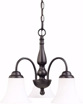 Picture of NUVO Lighting 60/1841 Dupont - 3 light 16" Chandelier with Satin White Glass
