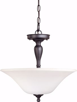 Picture of NUVO Lighting 60/1847 Dupont - 3 Light Semi Flush with Satin White Glass