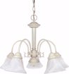 Picture of NUVO Lighting 60/187 Ballerina - 5 Light - 24" - Chandelier - with Alabaster Glass Bell Shades