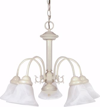 Picture of NUVO Lighting 60/187 Ballerina - 5 Light - 24" - Chandelier - with Alabaster Glass Bell Shades