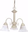 Picture of NUVO Lighting 60/188 Ballerina - 3 Light - 20" - Chandelier - with Alabaster Glass Bell Shades