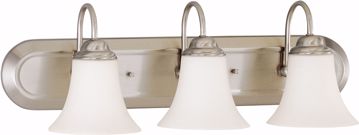 Picture of NUVO Lighting 60/1914 Dupont ES - 3 Light Vanity with Satin White Glass - 13w GU24 Lamps Included
