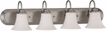 Picture of NUVO Lighting 60/1915 Dupont ES - 4 Light Vanity with Satin White Glass - 13w GU24 Lamps Included
