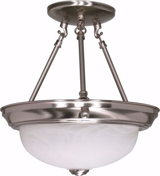 Picture of NUVO Lighting 60/200 2 Light - 11" - Semi-Flush - Alabaster Glass