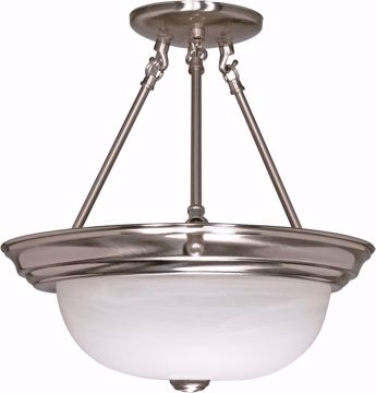 Picture of NUVO Lighting 60/201 2 Light - 13" - Semi-Flush - Alabaster Glass
