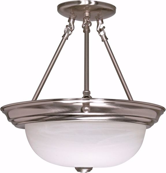 Picture of NUVO Lighting 60/201 2 Light - 13" - Semi-Flush - Alabaster Glass