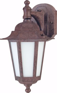 Picture of NUVO Lighting 60/2205 Cornerstone ES - 1 Light 13" - CFL Wall Lantern with Satin White Glass - 13w GU24 Included
