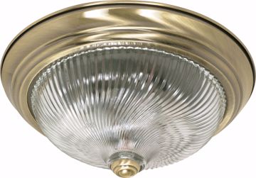 Picture of NUVO Lighting 60/230 2 Light - 13" - Flush Mount - Clear Swirl Glass