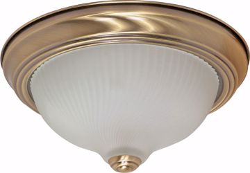 Picture of NUVO Lighting 60/237 2 Light - 11" - Flush Mount - Frosted Swirl Glass