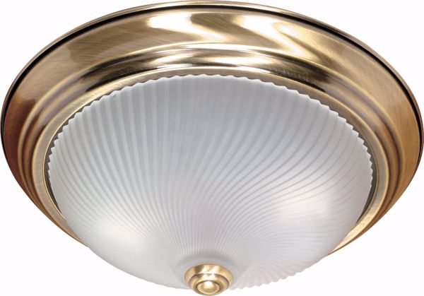 Picture of NUVO Lighting 60/238 2 Light - 13" - Flush Mount - Frosted Swirl Glass