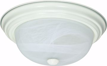 Picture of NUVO Lighting 60/2629 2 Light ES 13" Flush Fixture with Alabaster Glass - (2) 13w GU24 Lamps Included